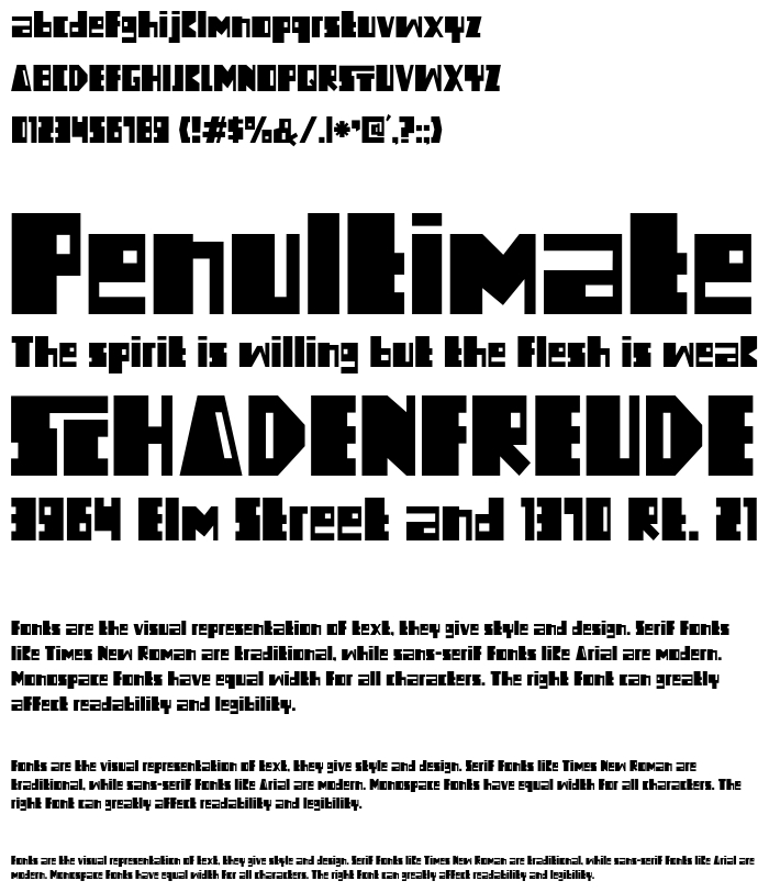 Image descriptive du font